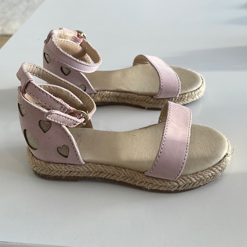 Janie and jack pink heart espadrilles